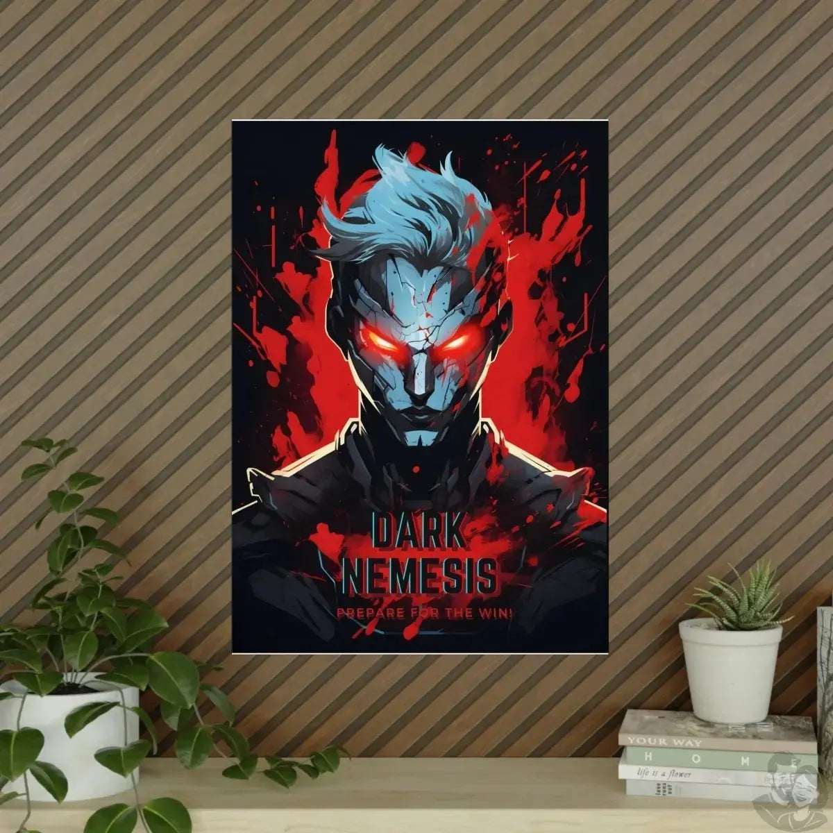 Dark Nemesis Gaming Poster - Der feuerumgebene Held des Bösen merchOne