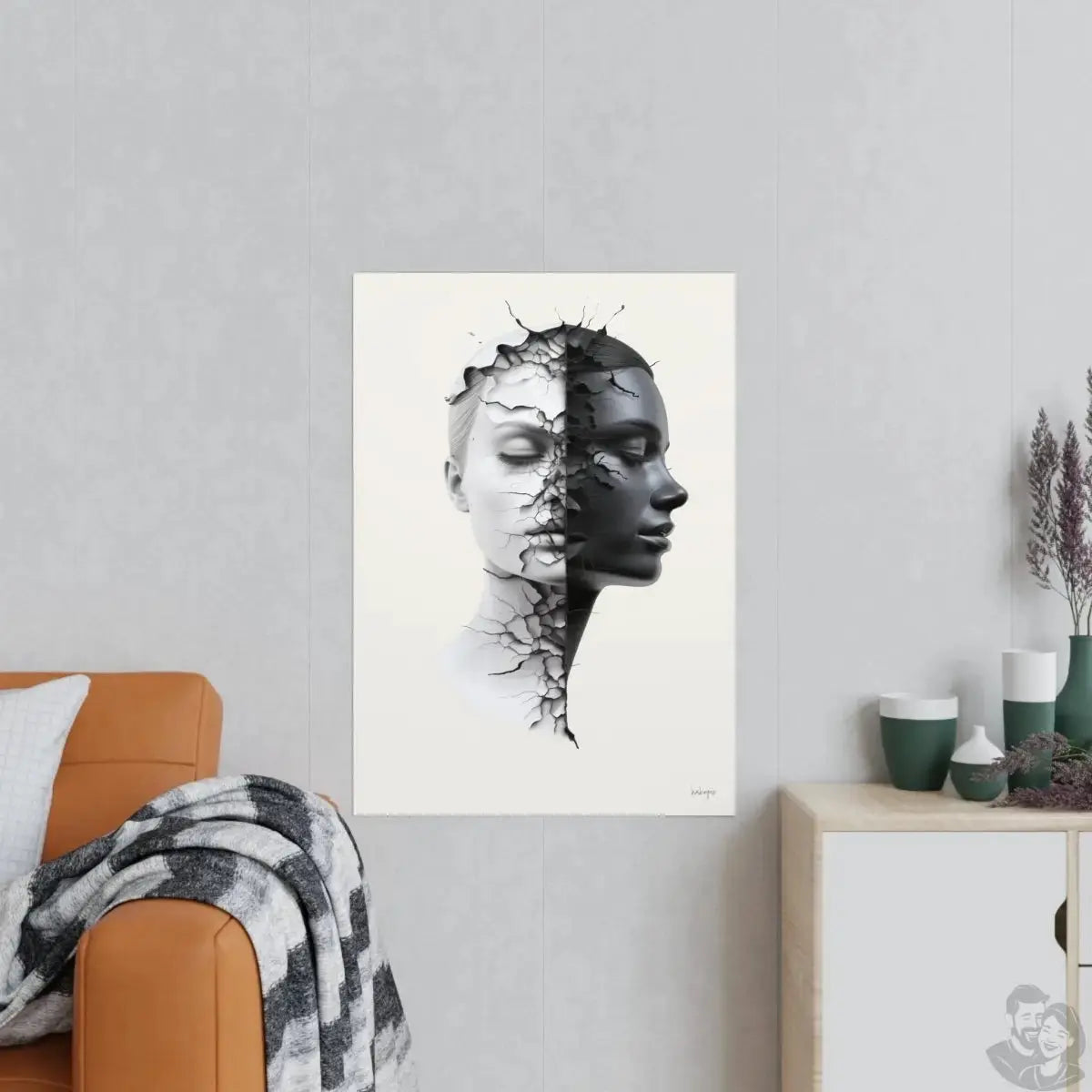Dualität der Seele Kunstposter in A0- A4, für Zuhause und Büro merchOne