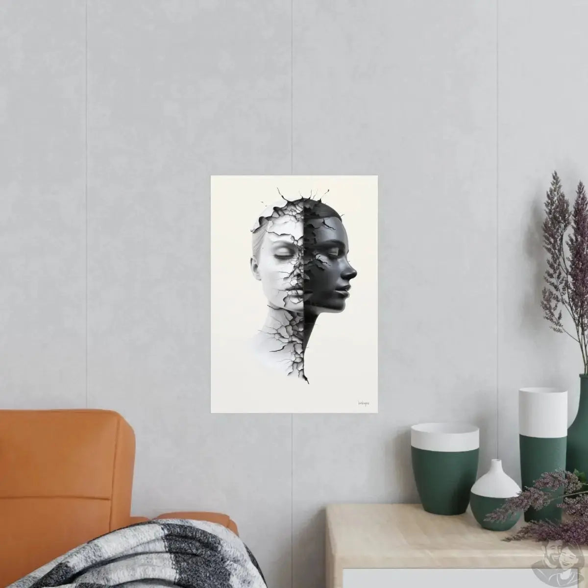 Dualität der Seele Kunstposter in A0- A4, für Zuhause und Büro merchOne