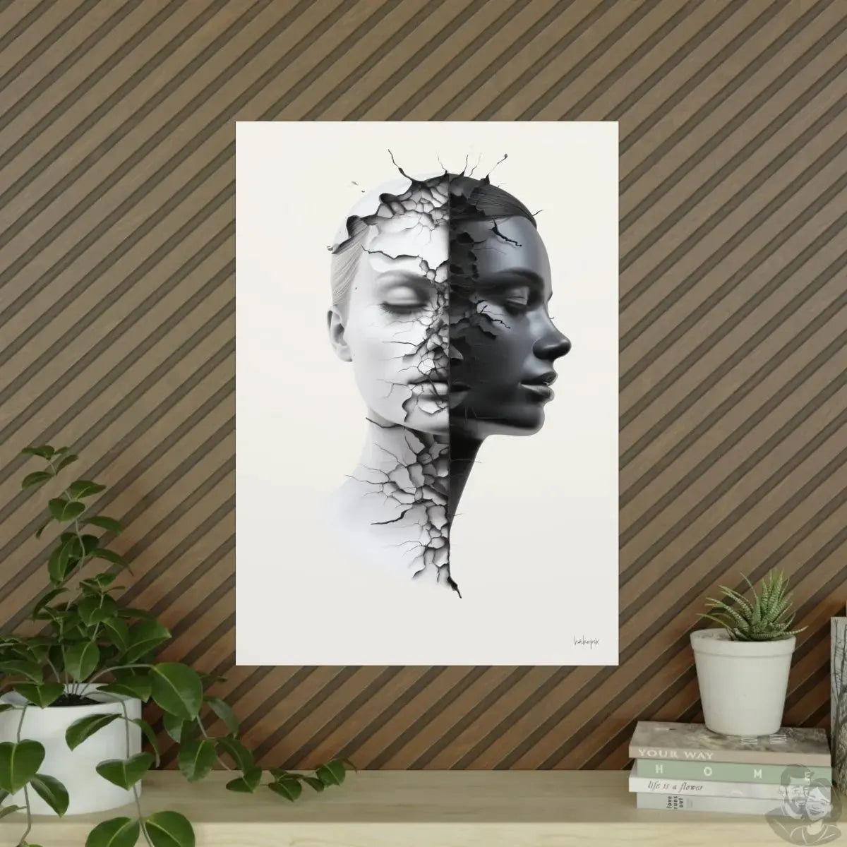 Dualität der Seele Kunstposter in A0- A4, für Zuhause und Büro merchOne