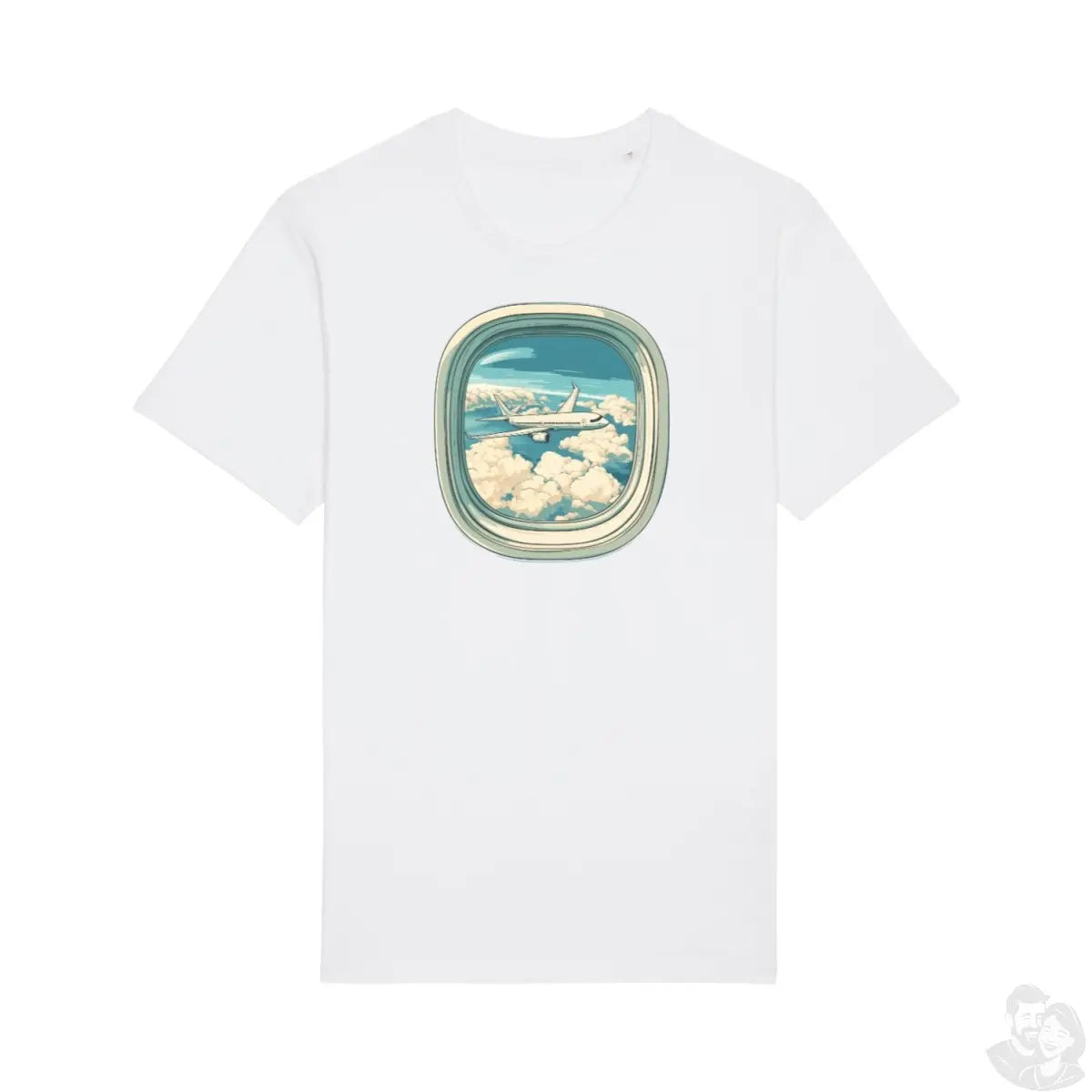 Flugzeug Wolken T-Shirt: Vintage Luftfahrt Illustration - bei HappyHugPixels
