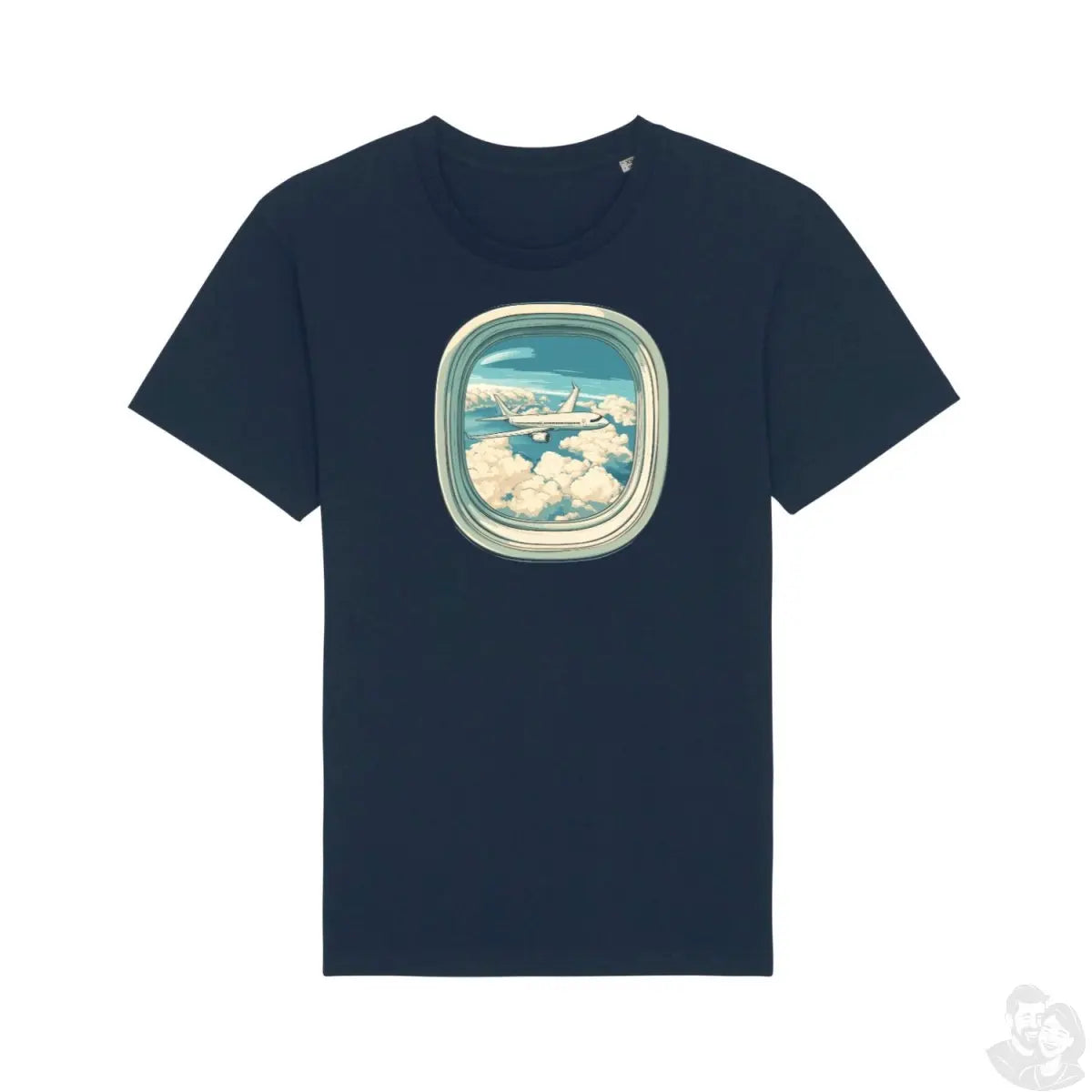 Flugzeug Wolken T-Shirt: Vintage Luftfahrt Illustration - bei HappyHugPixels