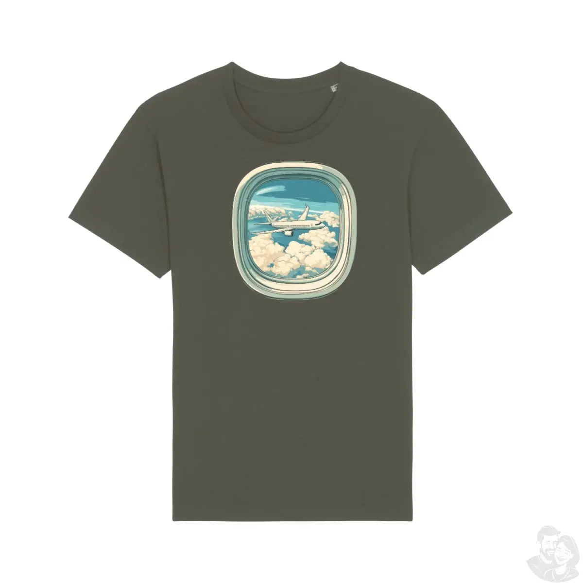 Flugzeug Wolken T-Shirt: Vintage Luftfahrt Illustration - bei HappyHugPixels