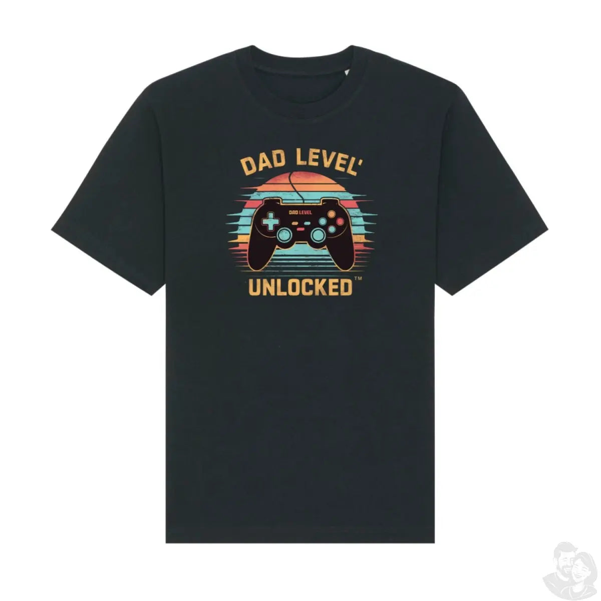 Freizeit T - Shirt Gamer Dad - "Dad Level Unlocked" - Retro - Design - T - Shirt bei HappyHugPixels