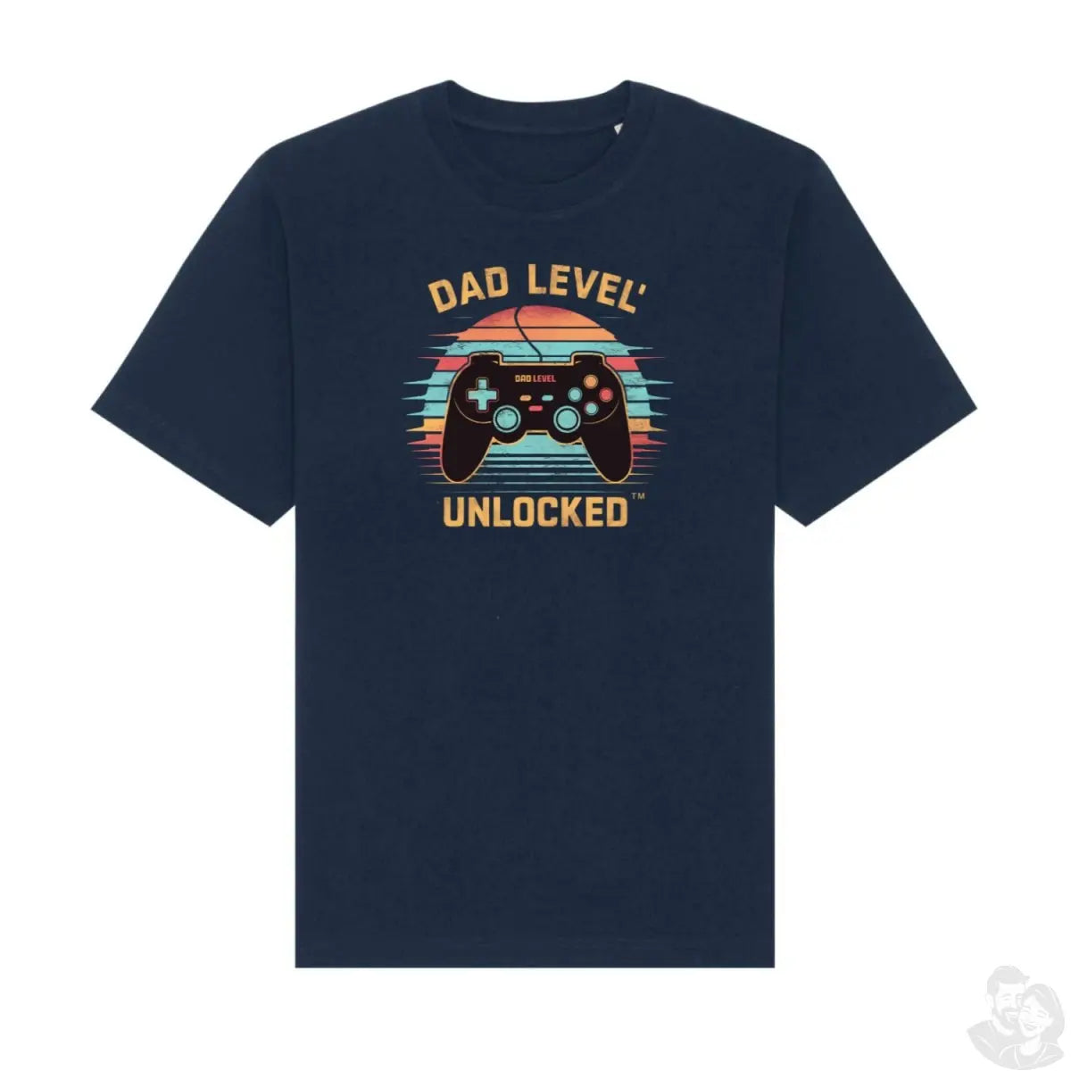 Freizeit T - Shirt Gamer Dad - "Dad Level Unlocked" - Retro - Design - T - Shirt bei HappyHugPixels