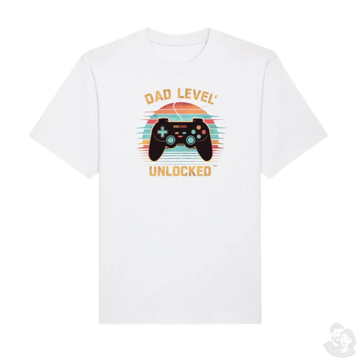Freizeit T - Shirt Gamer Dad - "Dad Level Unlocked" - Retro - Design - T - Shirt bei HappyHugPixels