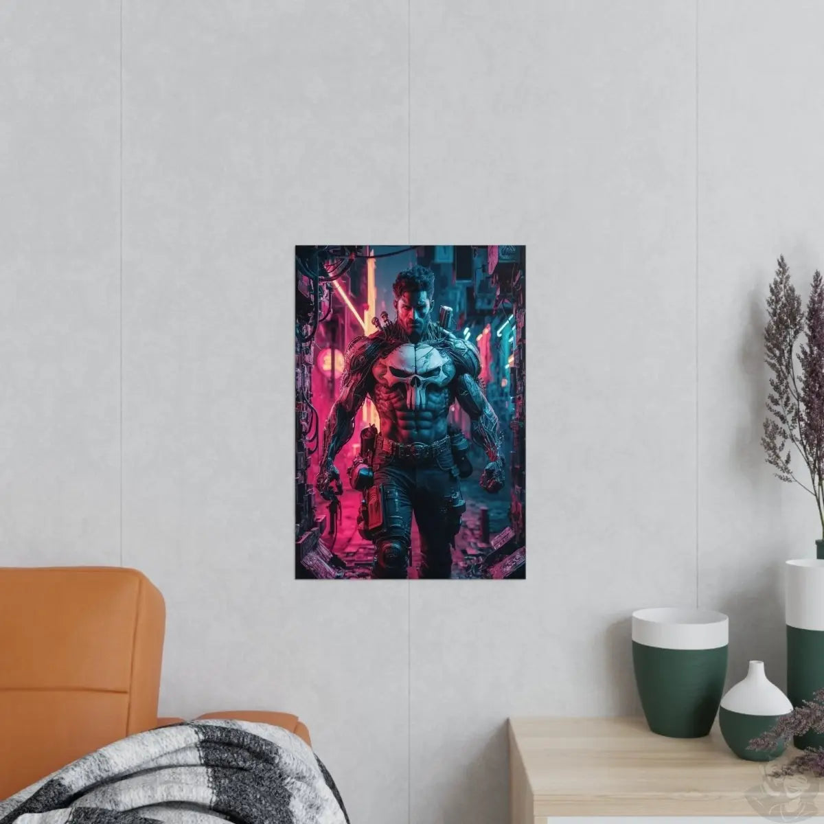 Gaming Poster Cyber - Punk Krieger - Matt und Glänzend - Poster bei HappyHugPixels