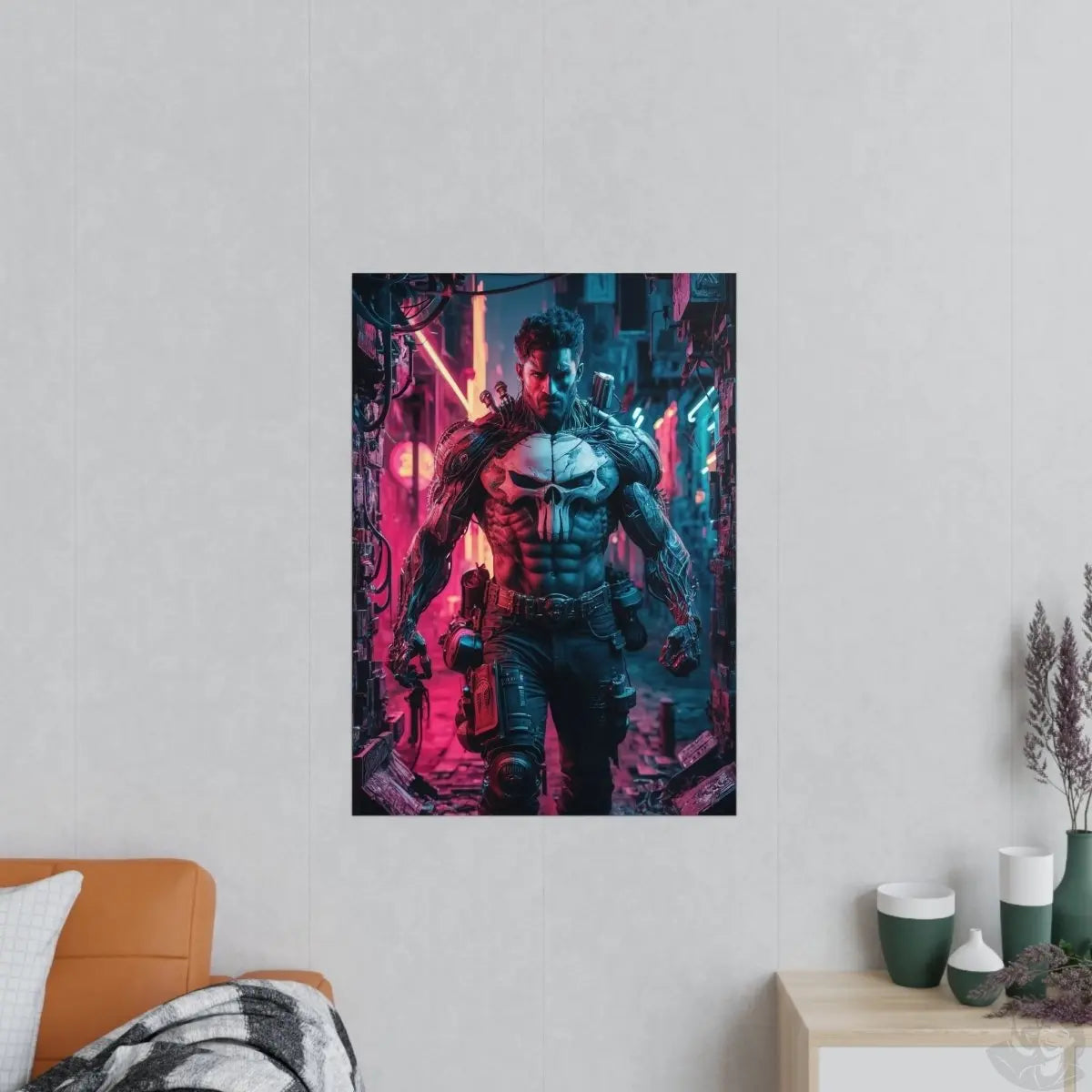 Gaming Poster Cyber - Punk Krieger - Matt und Glänzend - Poster bei HappyHugPixels