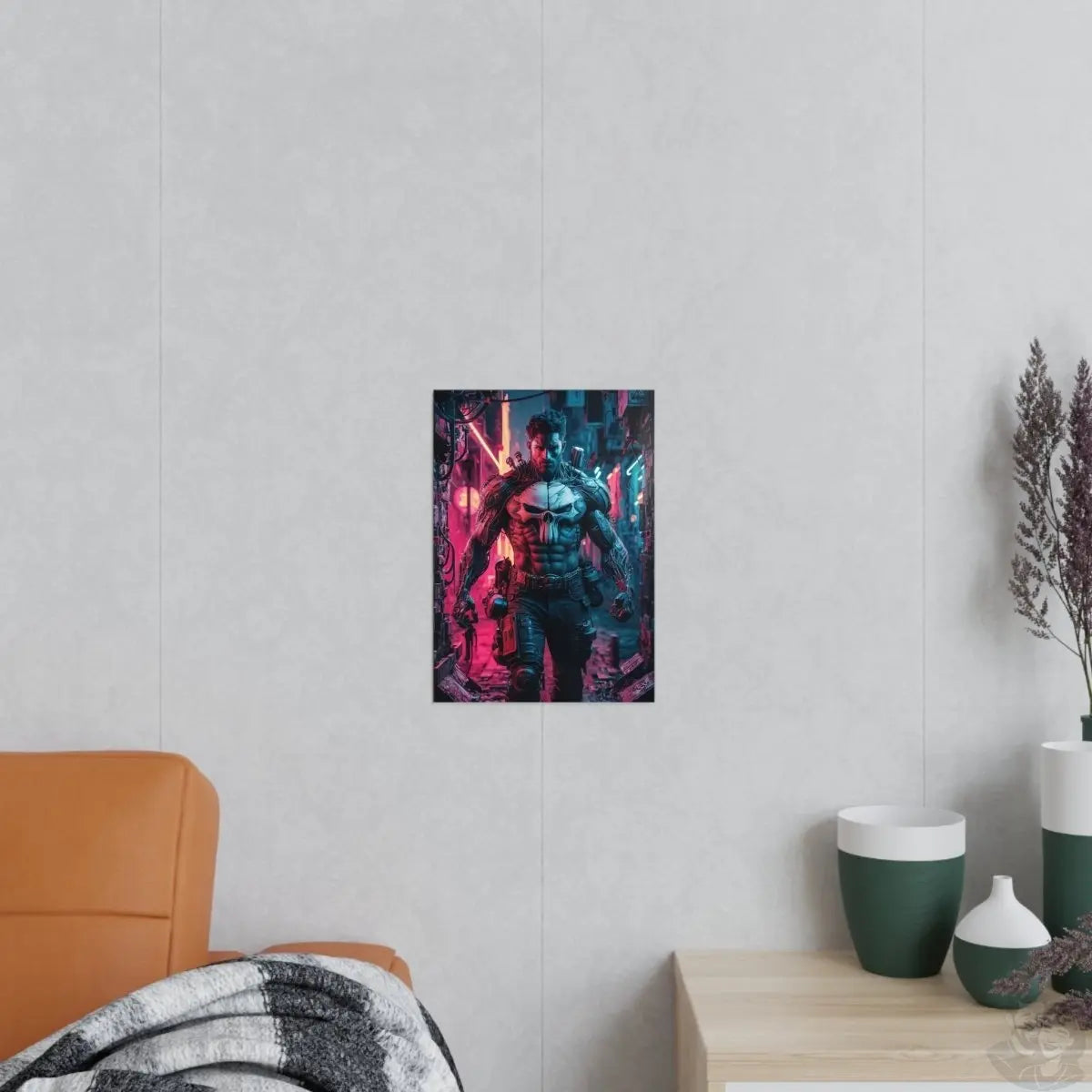 Gaming Poster Cyber - Punk Krieger - Matt und Glänzend - Poster bei HappyHugPixels