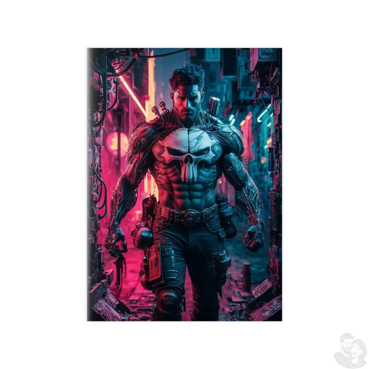 Gaming Poster Cyber - Punk Krieger - Matt und Glänzend - Poster bei HappyHugPixels