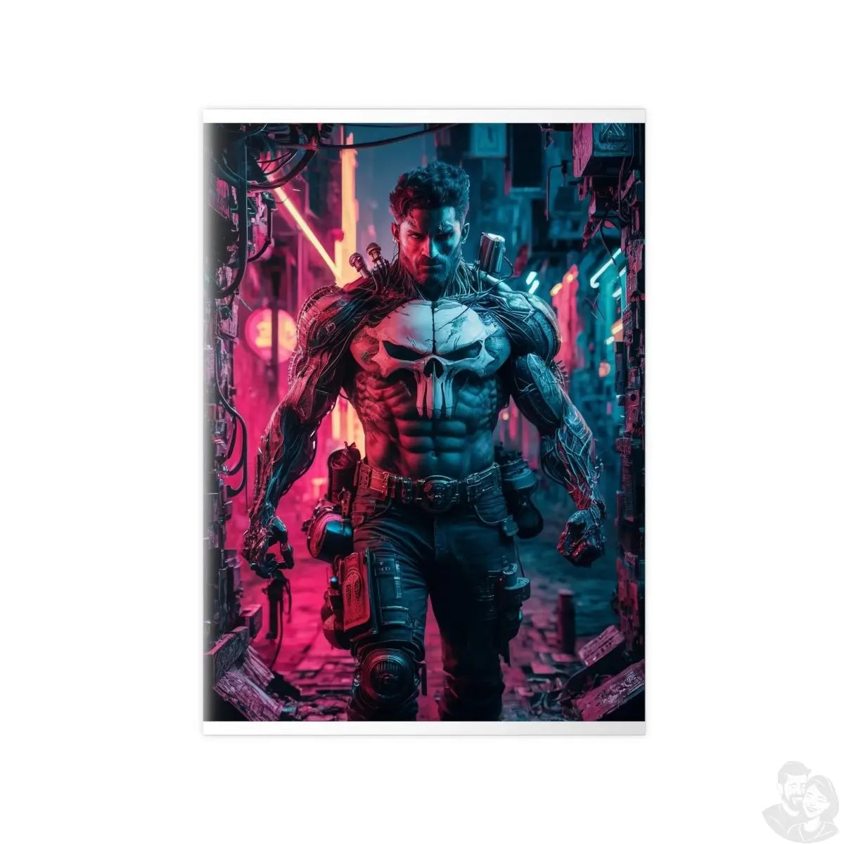 Gaming Poster Cyber - Punk Krieger - Matt und Glänzend - Poster bei HappyHugPixels