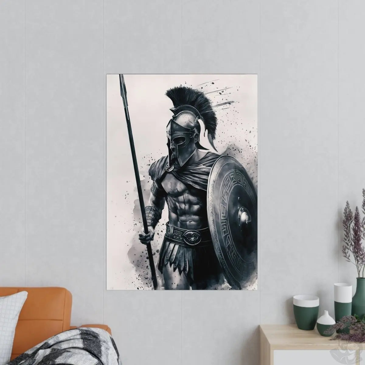 Gaming Poster Spartaner - Epischer Krieger in Action - Photopaper - Poster bei HappyHugPixels
