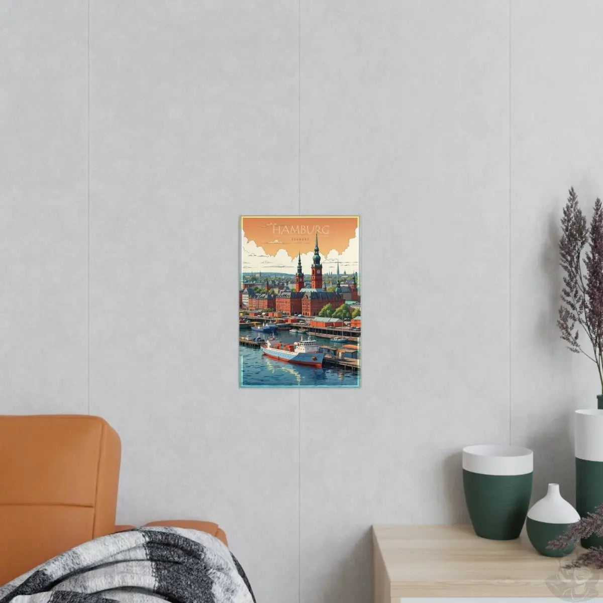 Hamburg Landungsbrücken - Travelposter für Entdecker - Poster bei HappyHugPixels