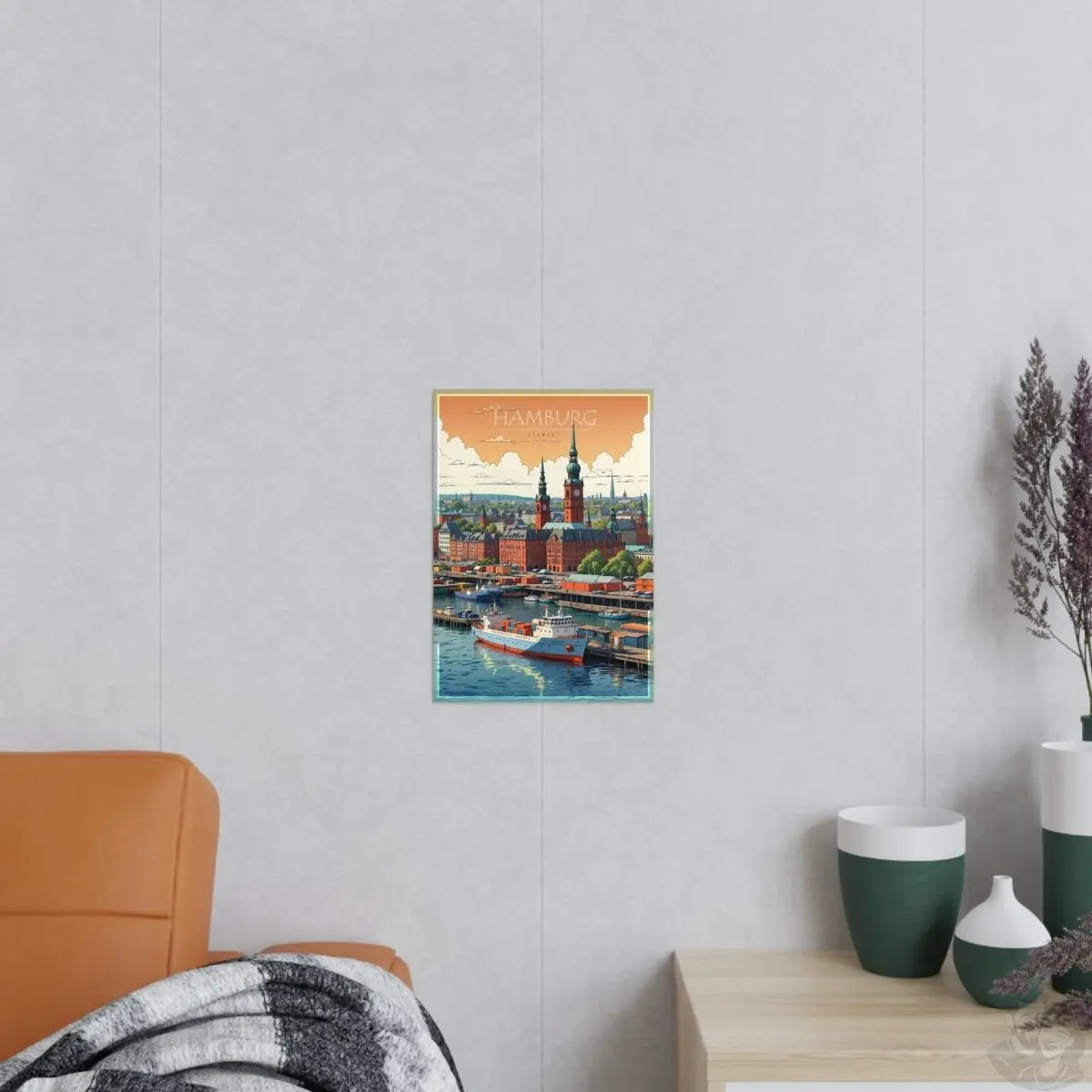 Hamburg Landungsbrücken - Travelposter für Entdecker - Poster bei HappyHugPixels