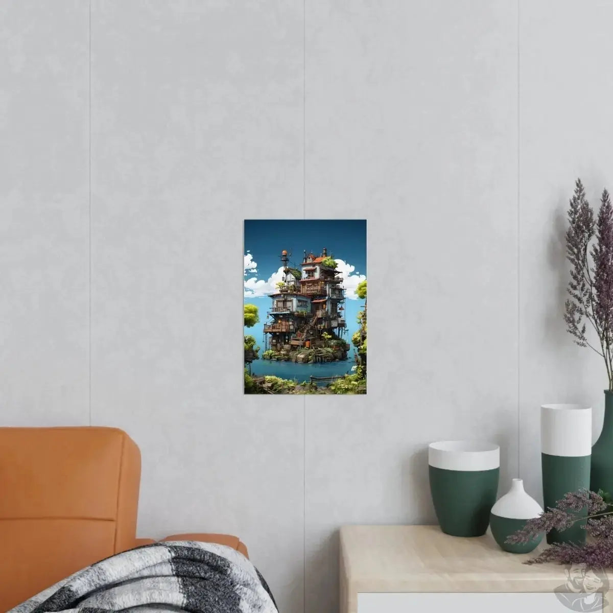 Kinder Märchens Inselhaus Poster - Märchenhaftes Holzdomizil merchOne