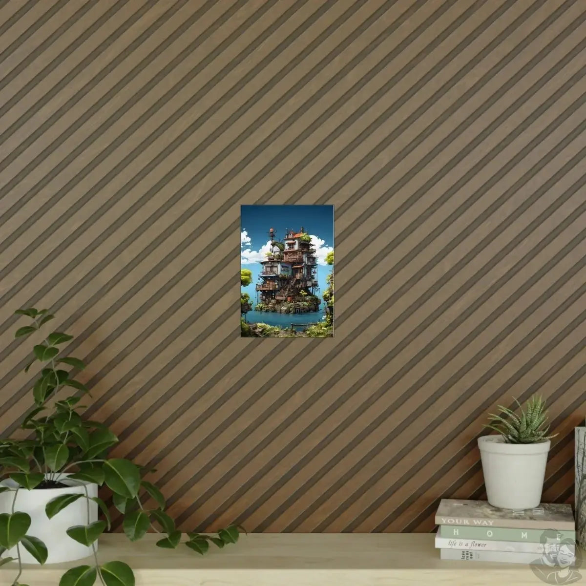 Kinder Märchens Inselhaus Poster - Märchenhaftes Holzdomizil merchOne