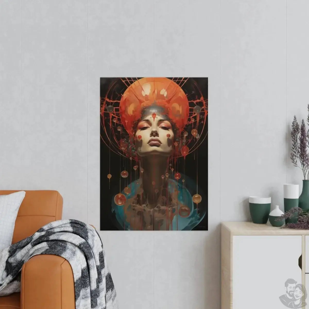 Kosmische Königin Surrealismus Poster - Frau mit Krone merchOne