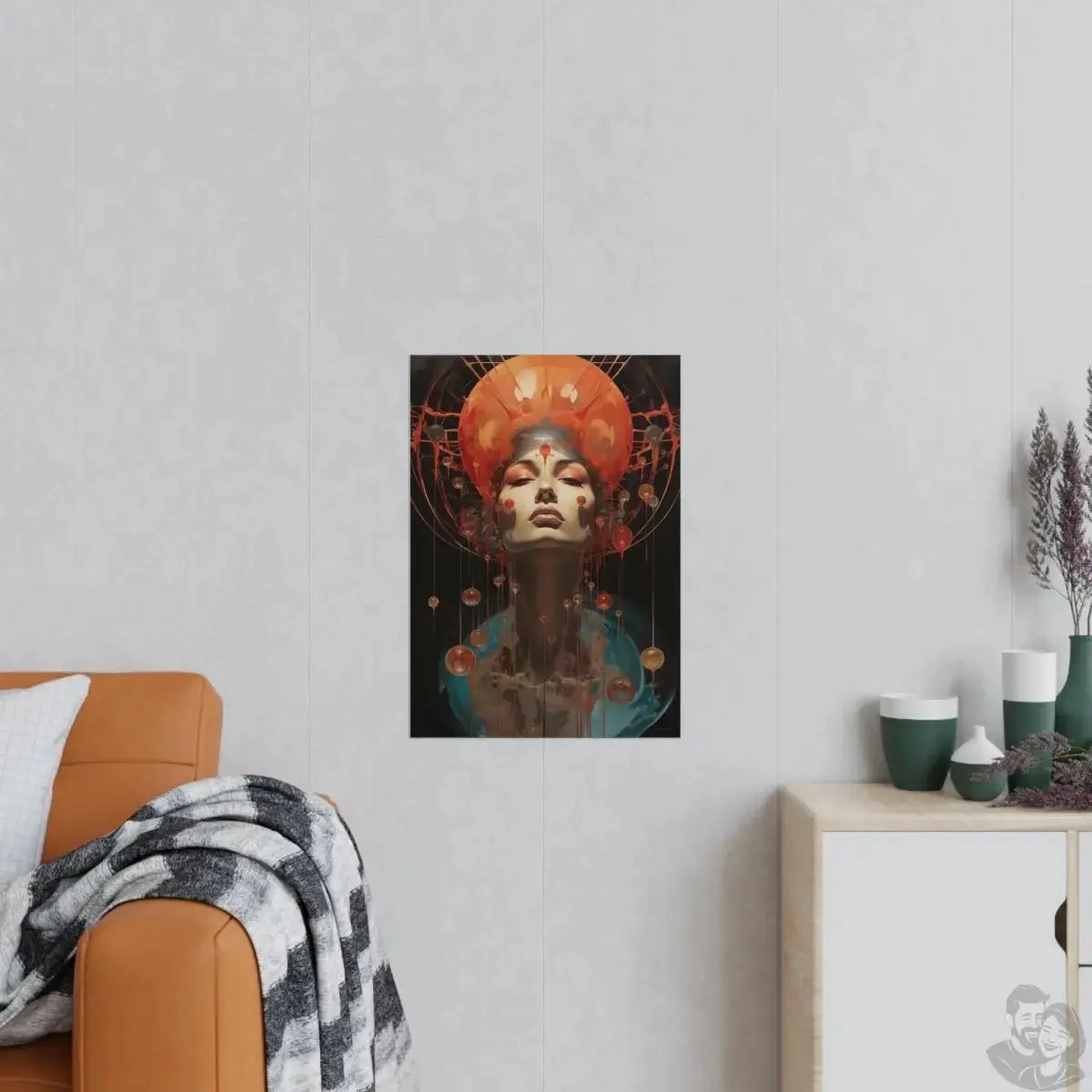 Kosmische Königin Surrealismus Poster - Frau mit Krone merchOne