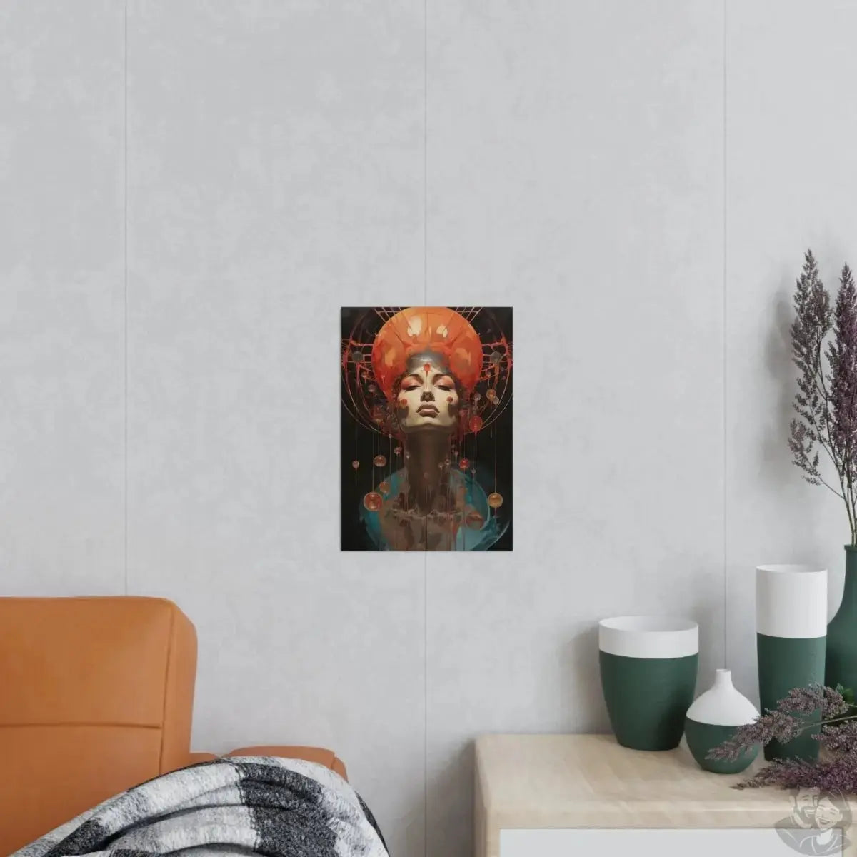 Kosmische Königin Surrealismus Poster - Frau mit Krone merchOne