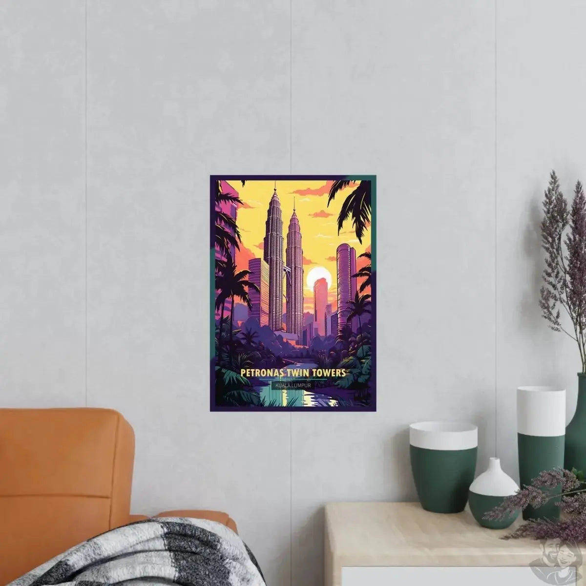 Kuala Lumpur Travel Poster - Petronas Twin Towers merchOne