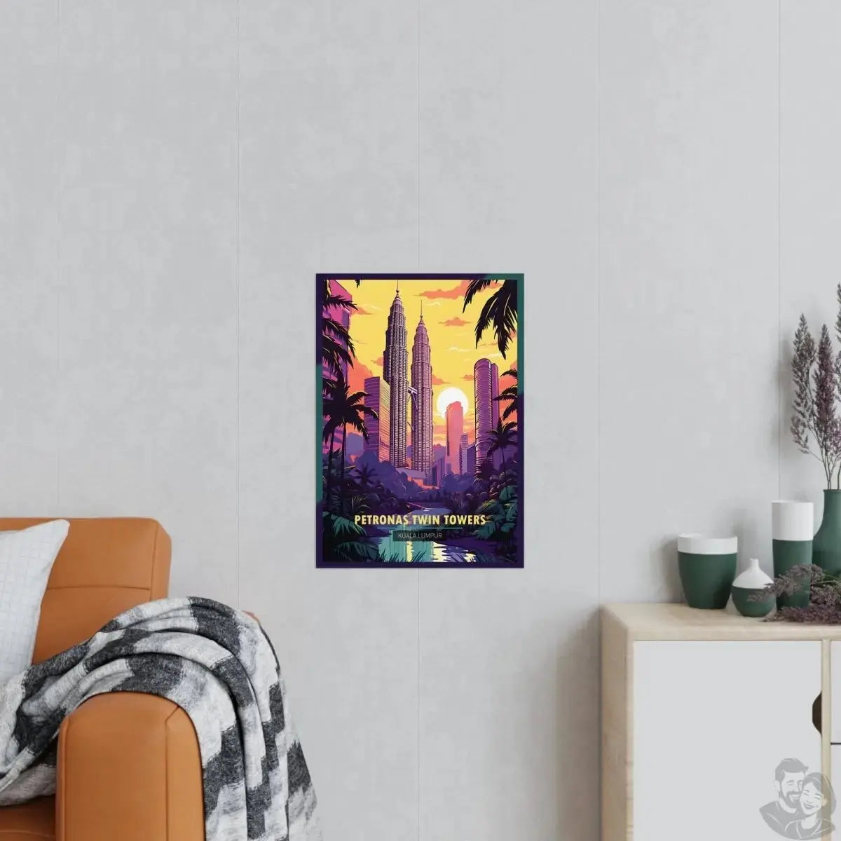 Kuala Lumpur Travel Poster - Petronas Twin Towers merchOne