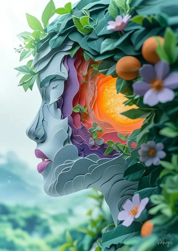 Kunst Poster Frau Natur - Ihre Wanddekoration