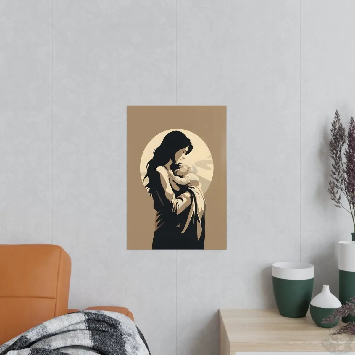 Kunstposter Mutter und Kind – Zärtliche Liebe - Poster bei HappyHugPixels