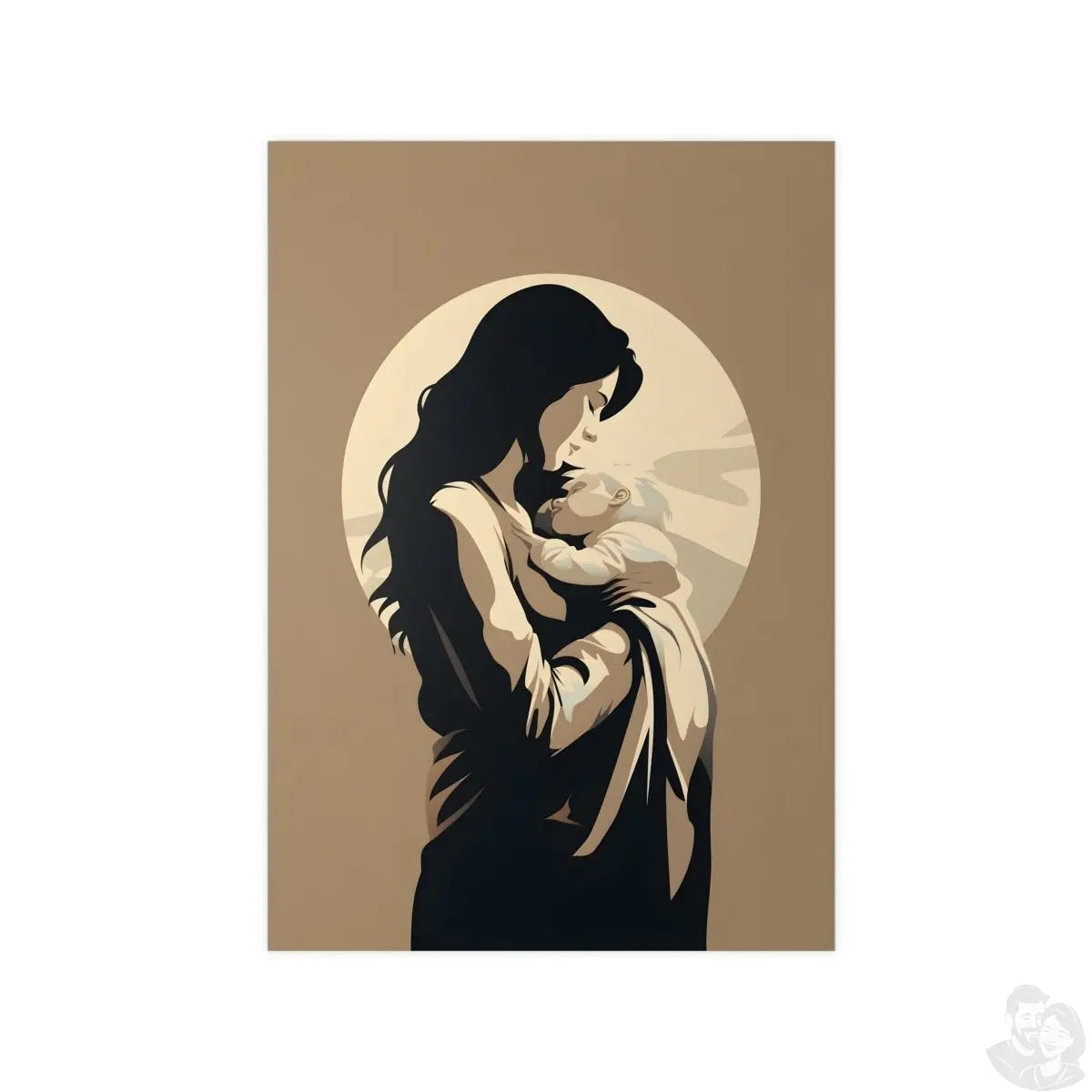 Kunstposter Mutter und Kind – Zärtliche Liebe - Poster bei HappyHugPixels