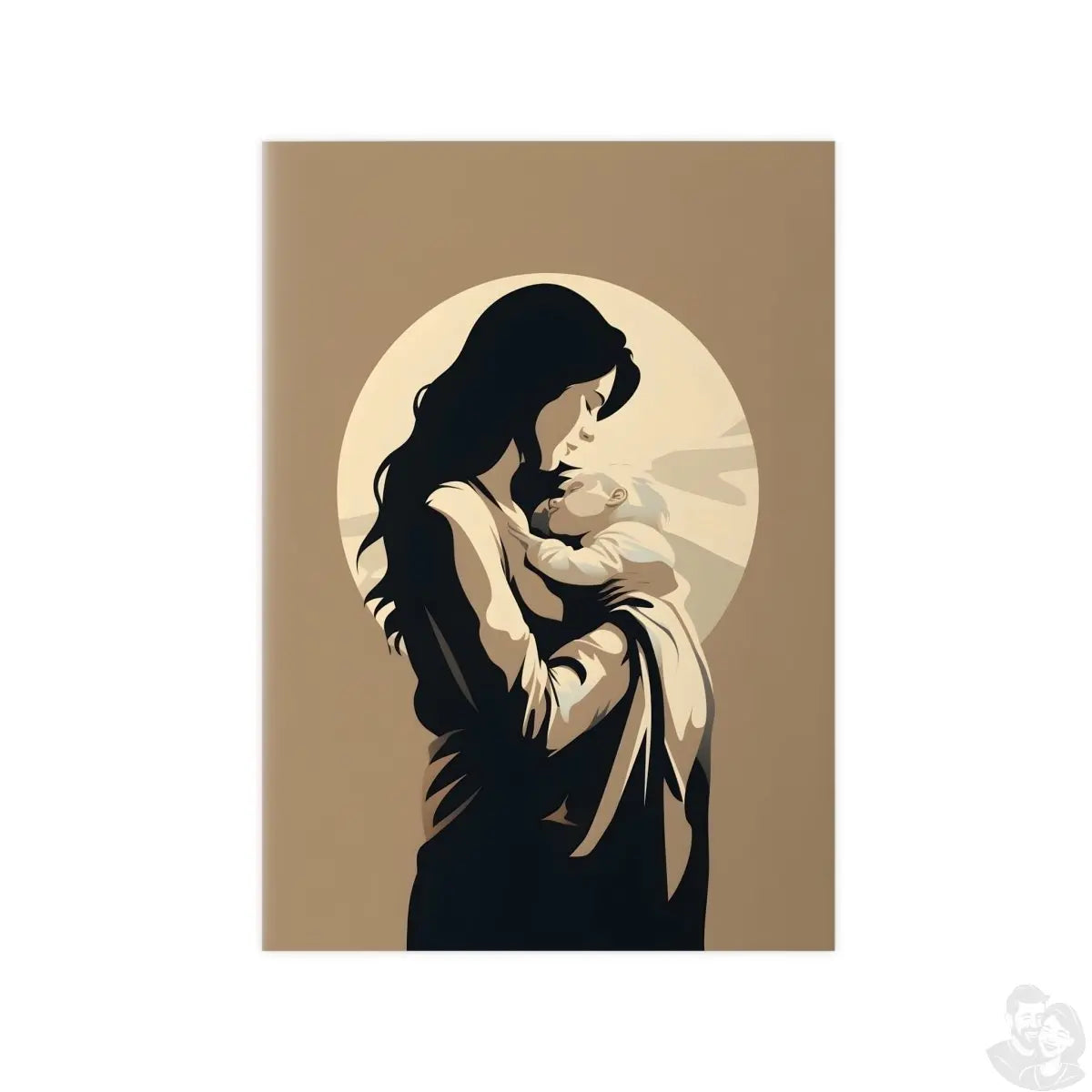 Kunstposter Mutter und Kind – Zärtliche Liebe - Poster bei HappyHugPixels