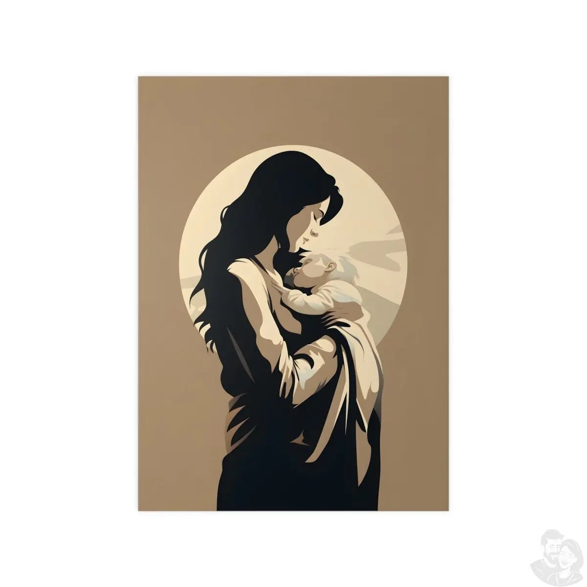 Kunstposter Mutter und Kind – Zärtliche Liebe - Poster bei HappyHugPixels