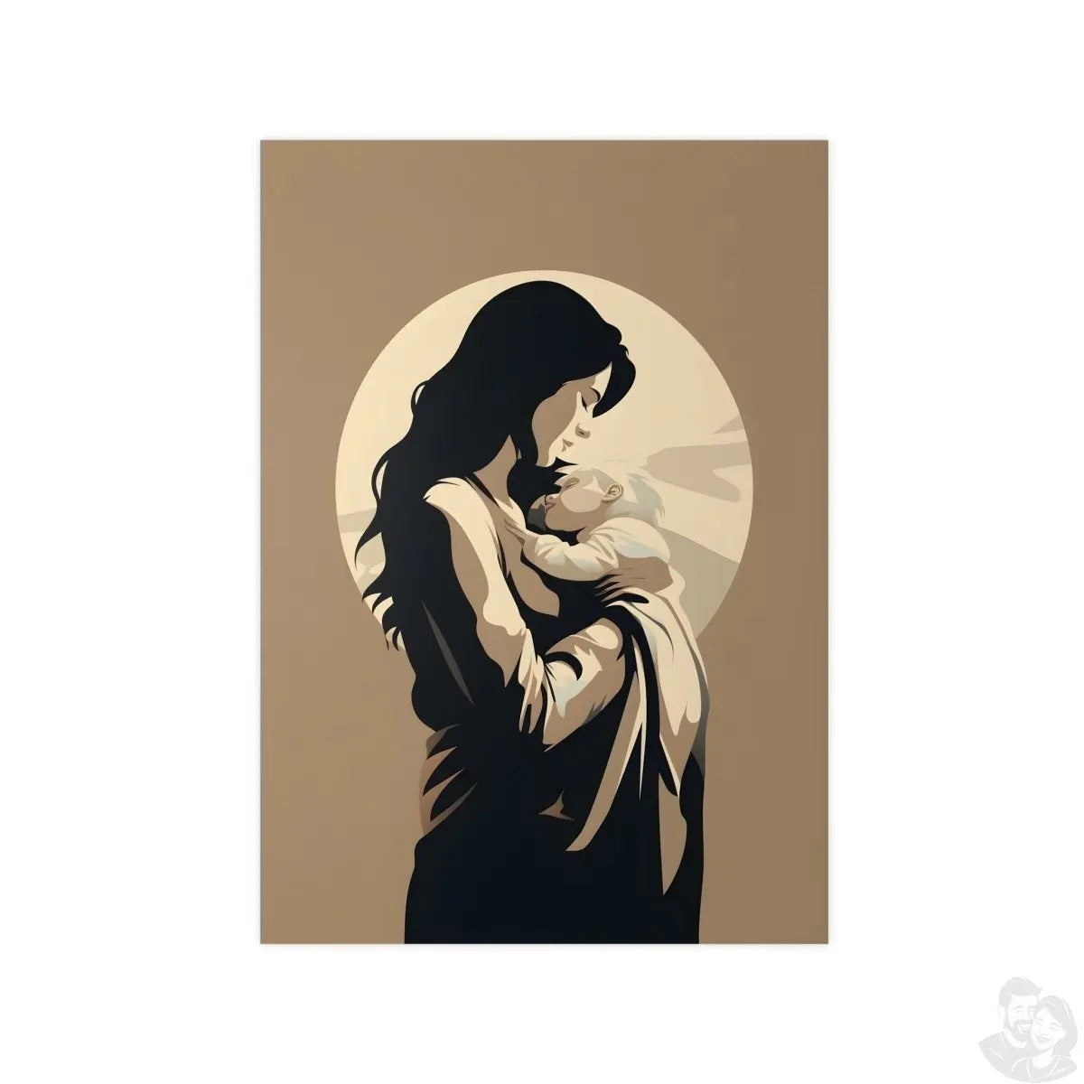 Kunstposter Mutter und Kind – Zärtliche Liebe - Poster bei HappyHugPixels