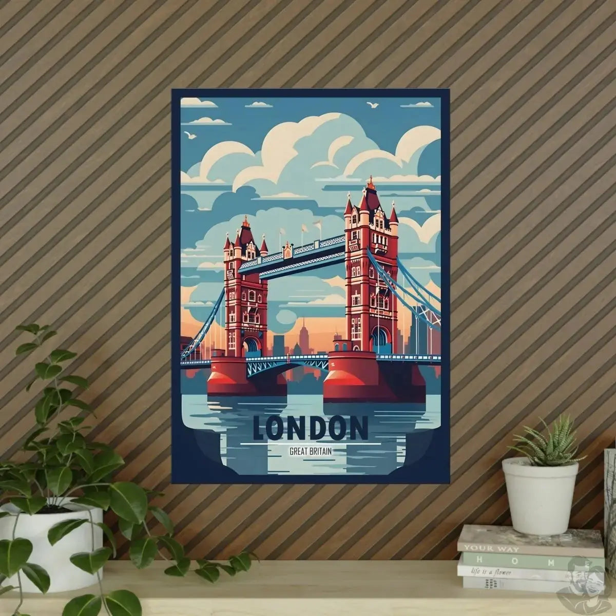 London Bridge Reiseposter - Großbritanniens Wahrzeichen merchOne