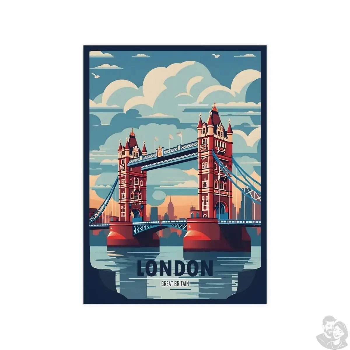 London Bridge Reiseposter - Großbritanniens Wahrzeichen merchOne
