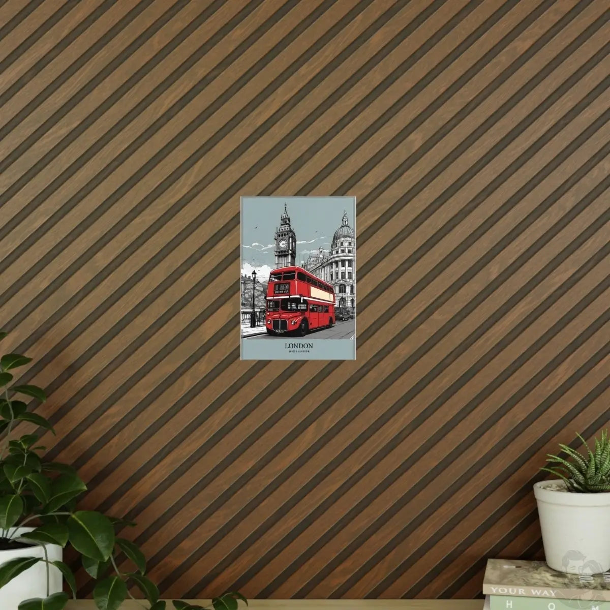 London Red Bus - Travelposter Englands berühmtetes Fahrzeug - Poster bei HappyHugPixels