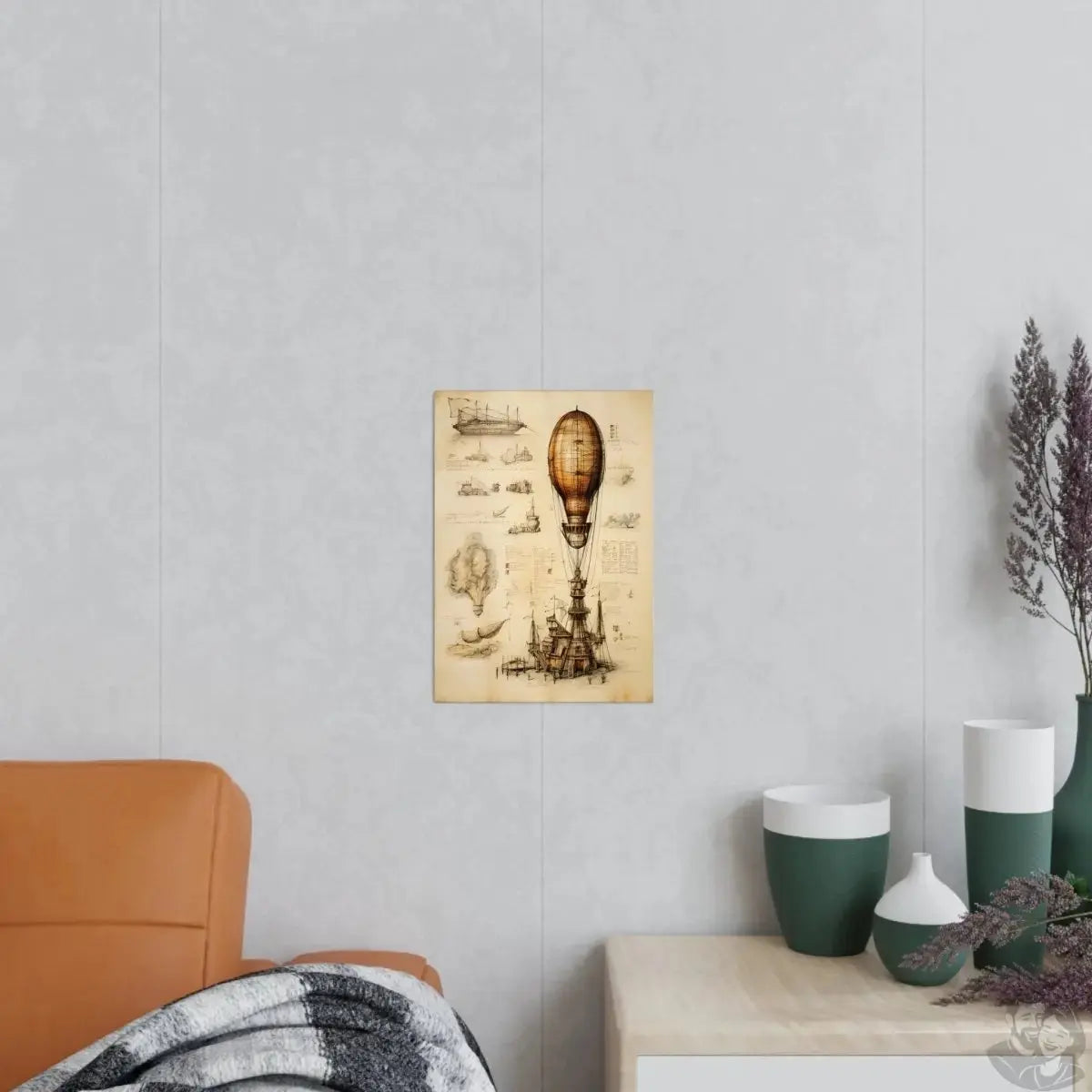 Luftschiff daVinci Poster - Luftschiff als KI Renaissance-Kunstwerk merchOne