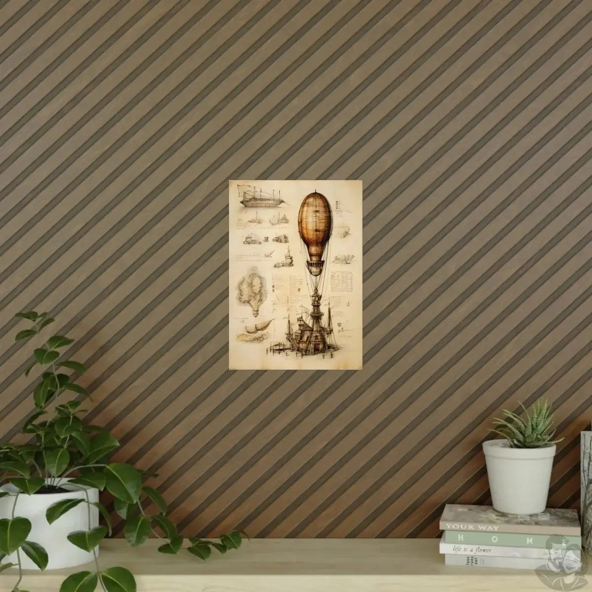 Luftschiff daVinci Poster - Luftschiff als KI Renaissance-Kunstwerk merchOne