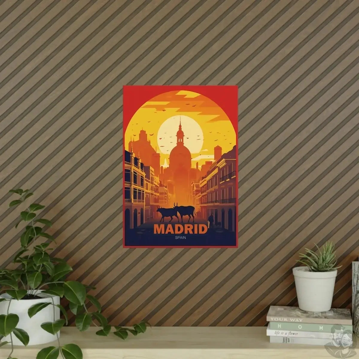 Madrid Sonnenuntergang: Exklusives Travel Poster merchOne