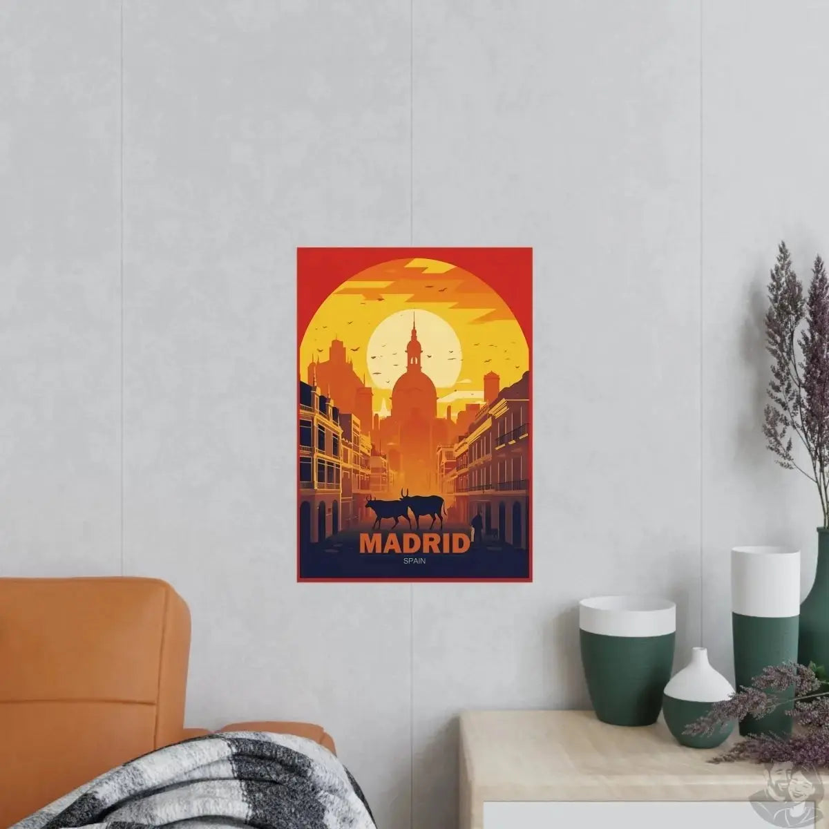 Madrid Sonnenuntergang: Exklusives Travel Poster merchOne
