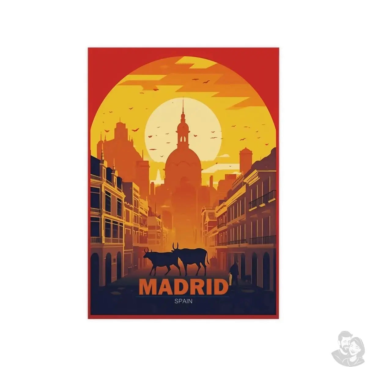Madrid Sonnenuntergang: Exklusives Travel Poster merchOne
