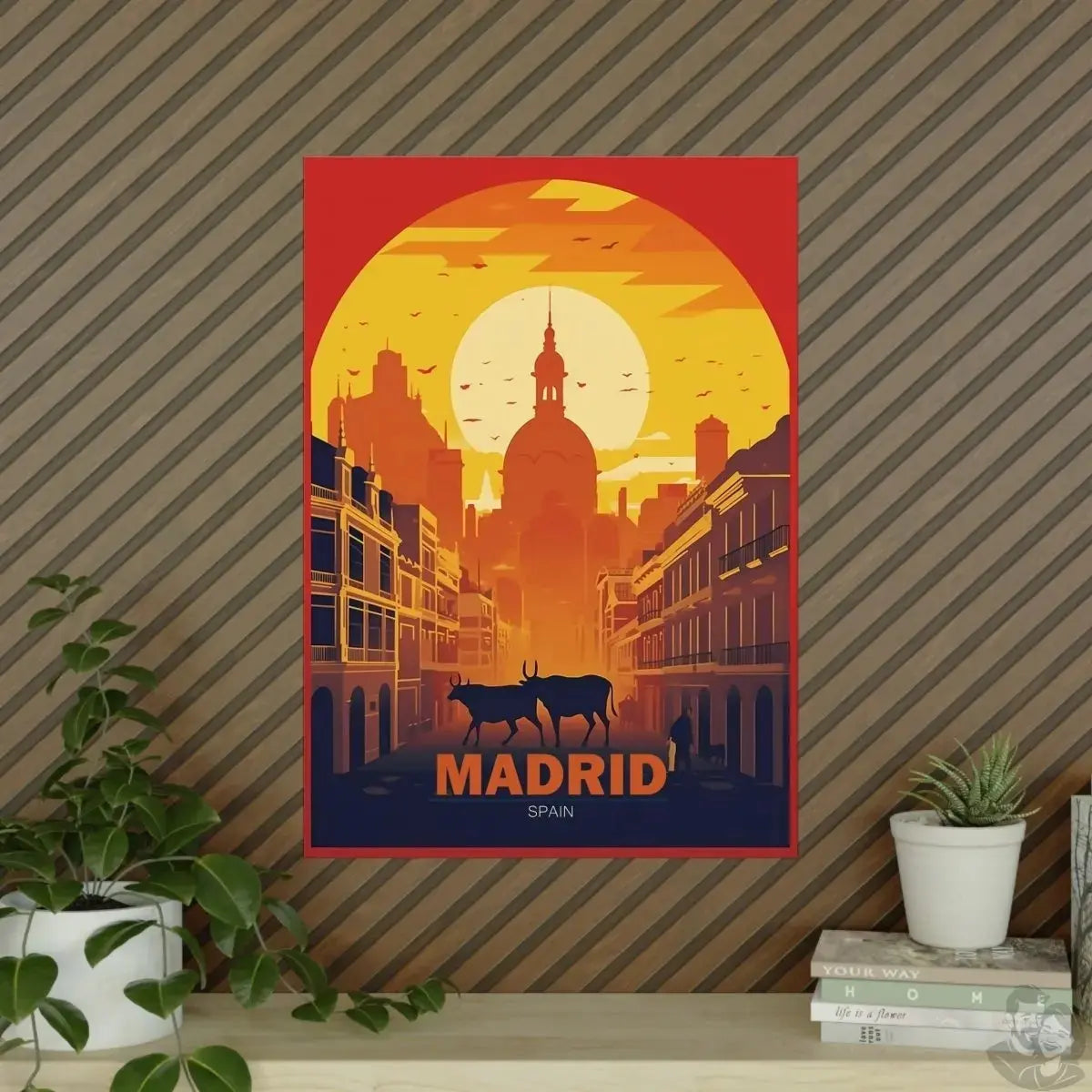 Madrid Sonnenuntergang: Exklusives Travel Poster merchOne