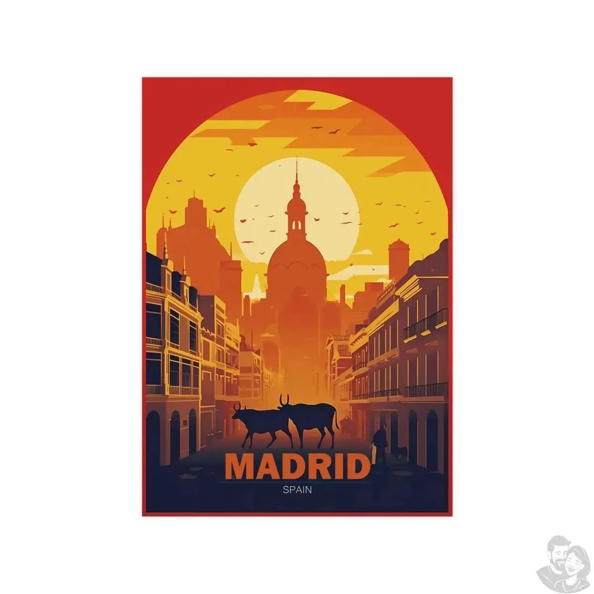 Madrid Sonnenuntergang: Exklusives Travel Poster merchOne