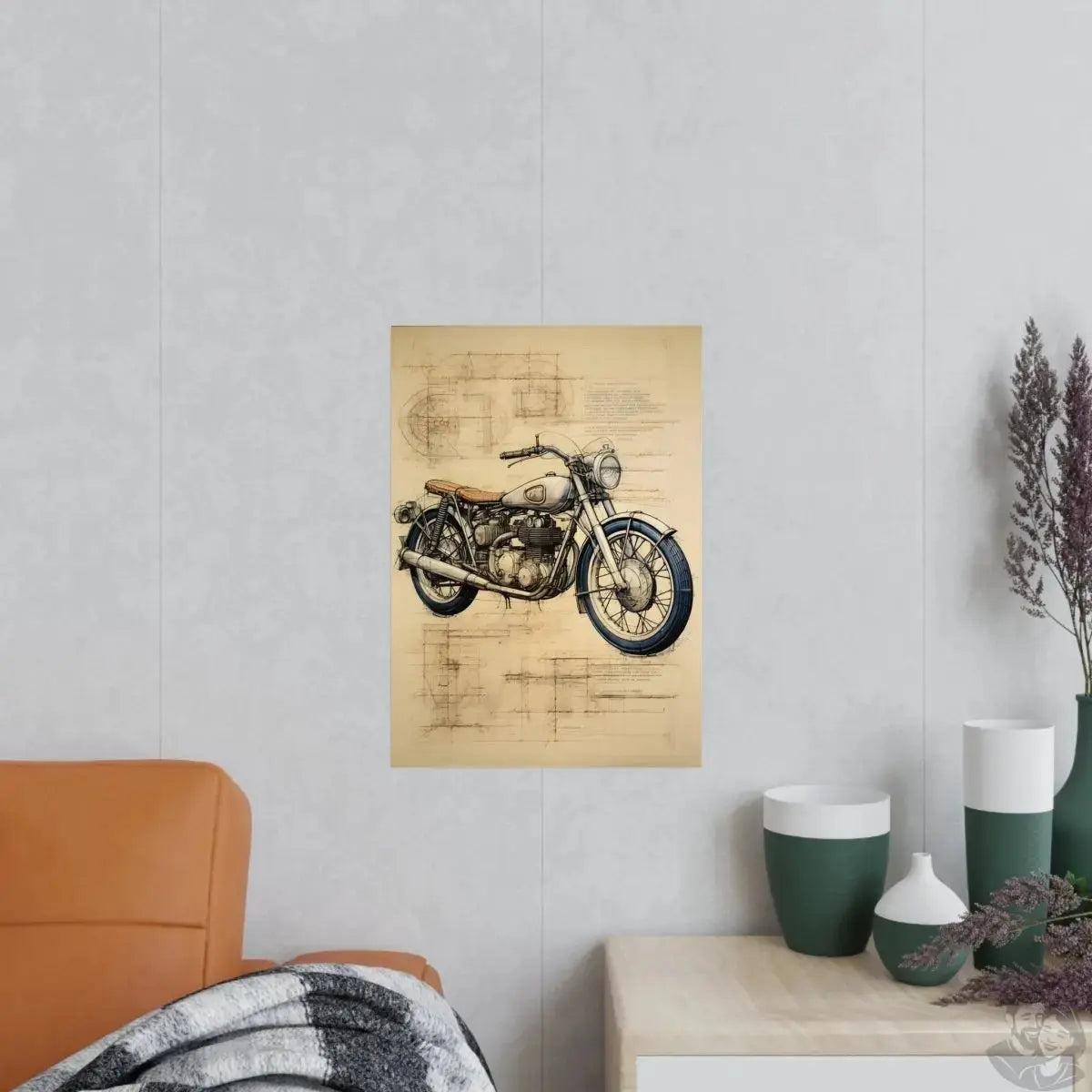 Motorrad daVinci Poster - Renaissance KI-Kunstposter merchOne