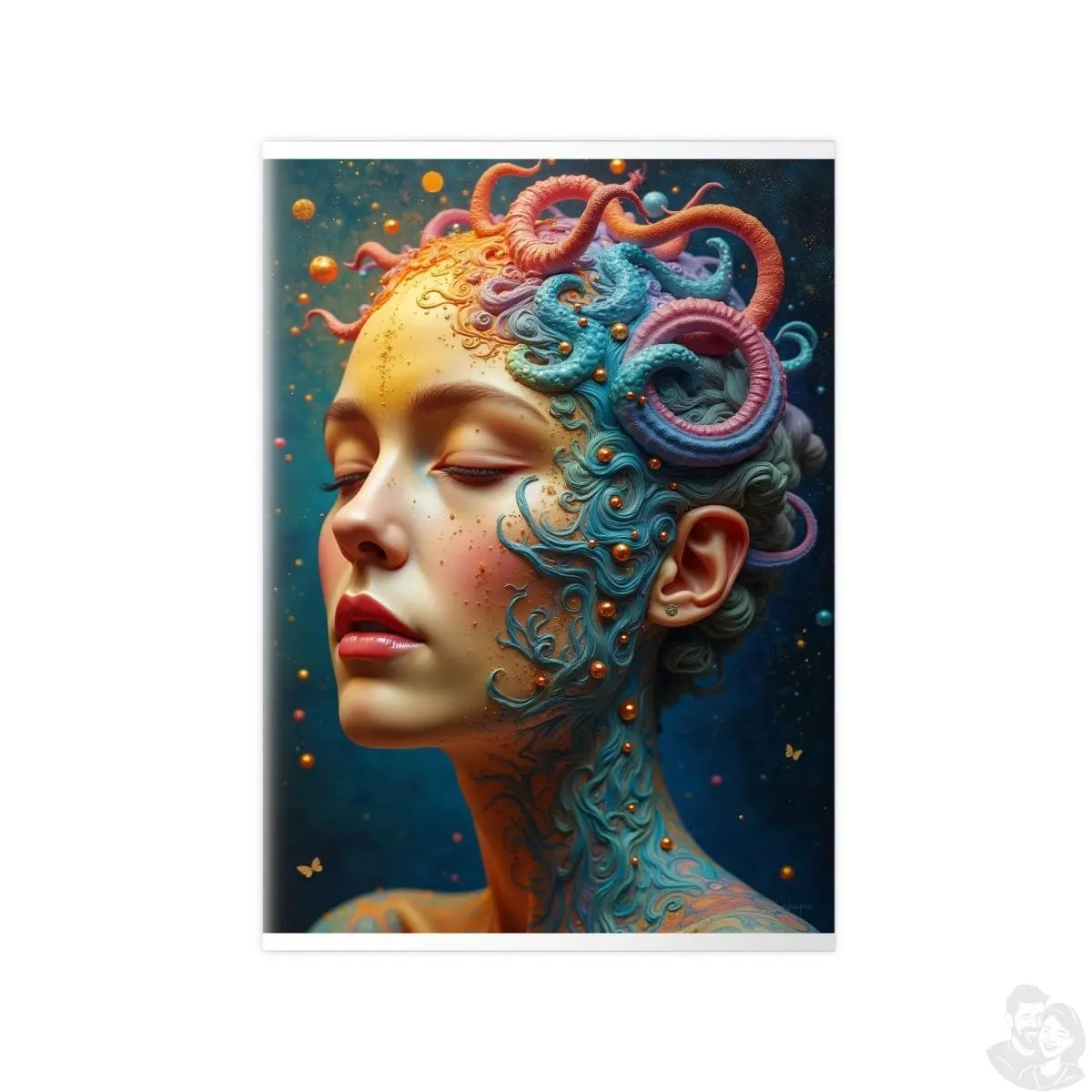 Kunstposter Mystische Schönheit – Fantasievolles Portrait - Poster bei HappyHugPixels