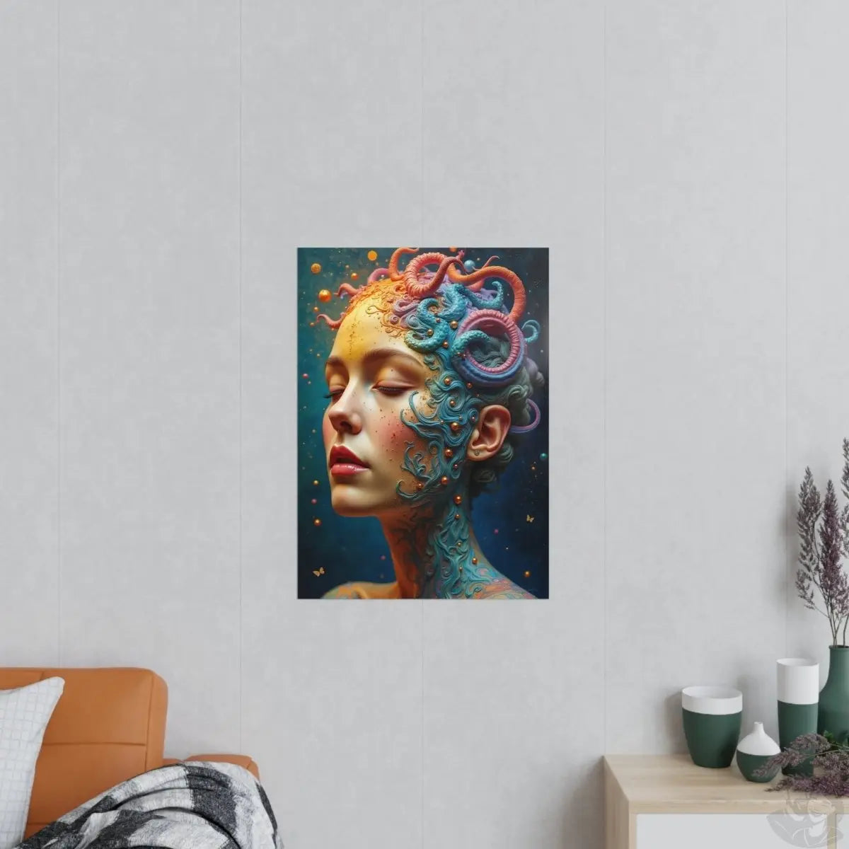 Kunstposter Mystische Schönheit – Fantasievolles Portrait - Poster bei HappyHugPixels