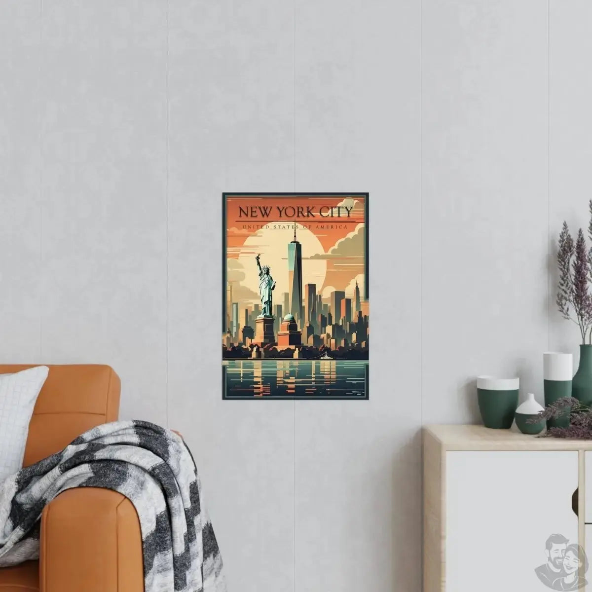 New York City Skyline Plakat - Vintage Reiseposter im Art-Deco-Stil merchOne