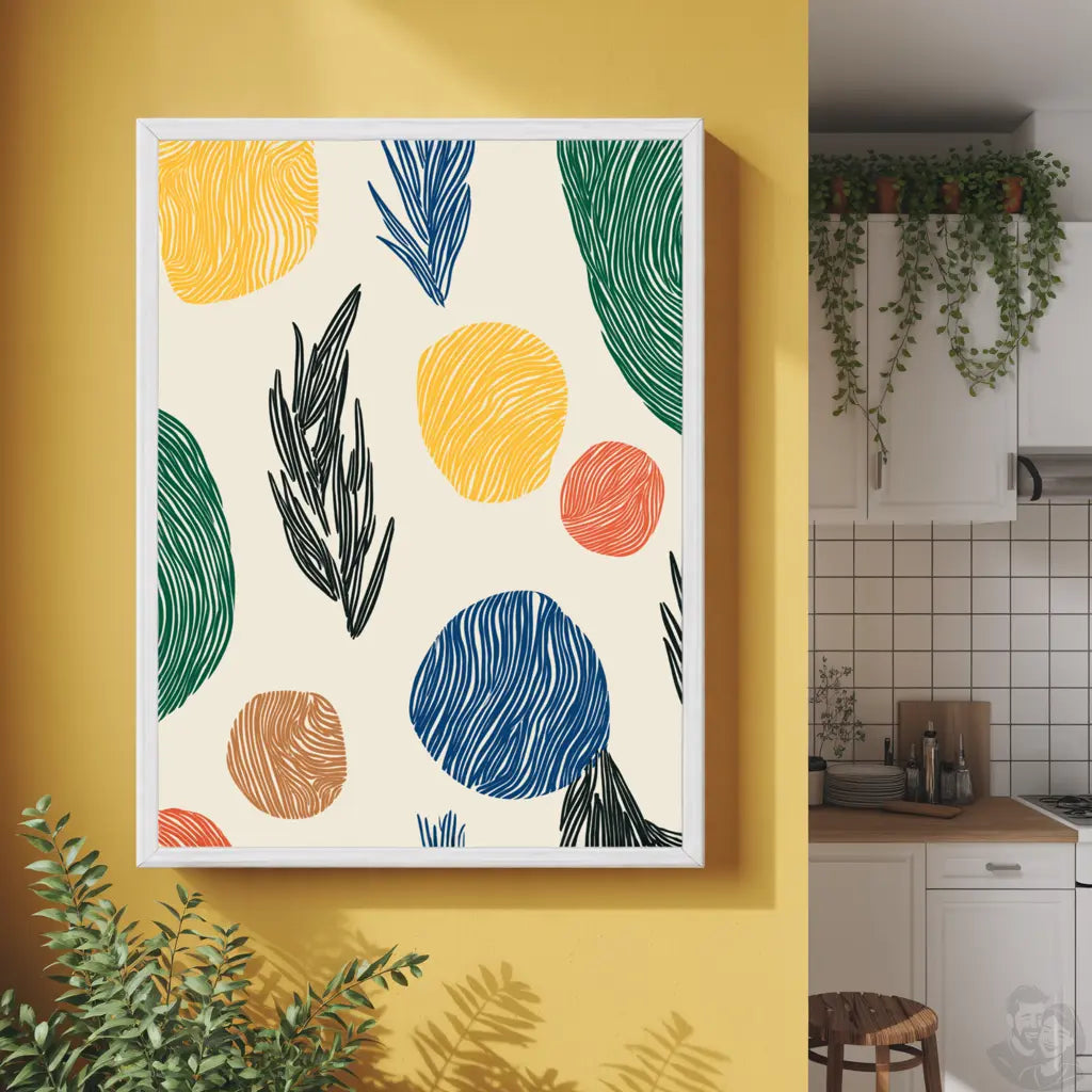 Organische Formen Leinwandbild - Abstrakte Natur Kunst in Erdtönen für modernes Wohnen merchOne