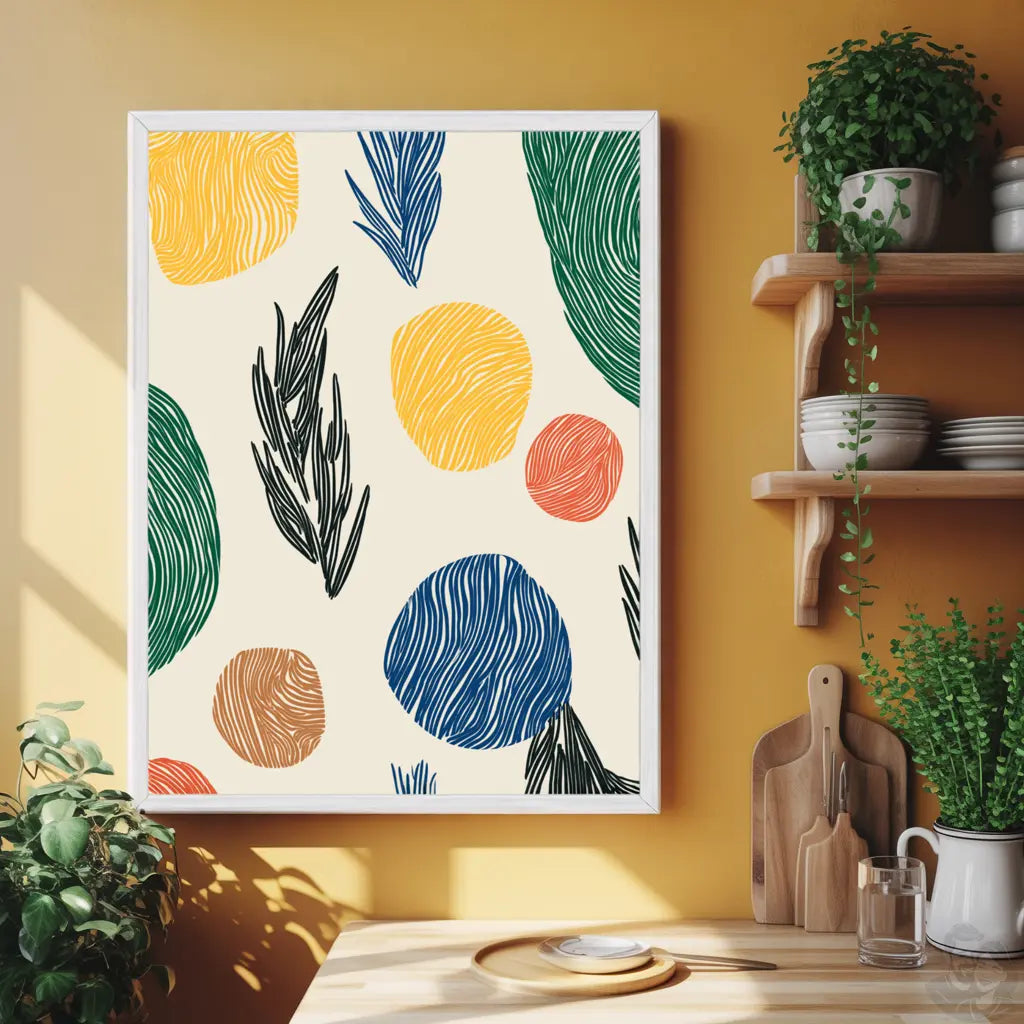Organische Formen Leinwandbild - Abstrakte Natur Kunst in Erdtönen für modernes Wohnen merchOne
