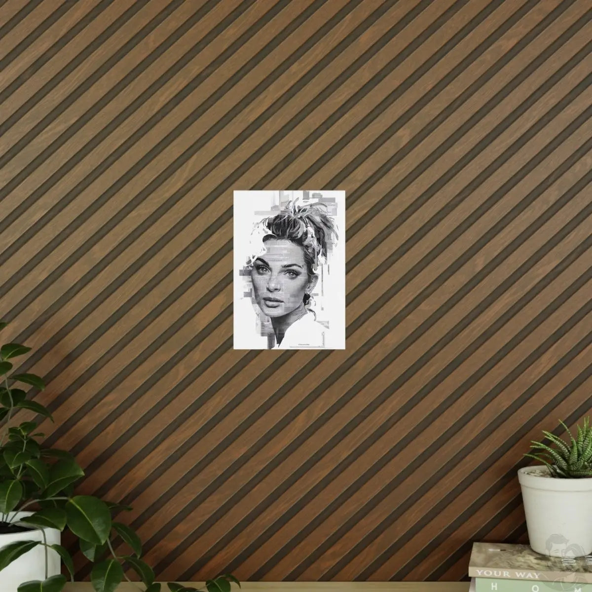 Kunstposter Zeitungs - Porträt – Moderne Wandkunst - Poster bei HappyHugPixels