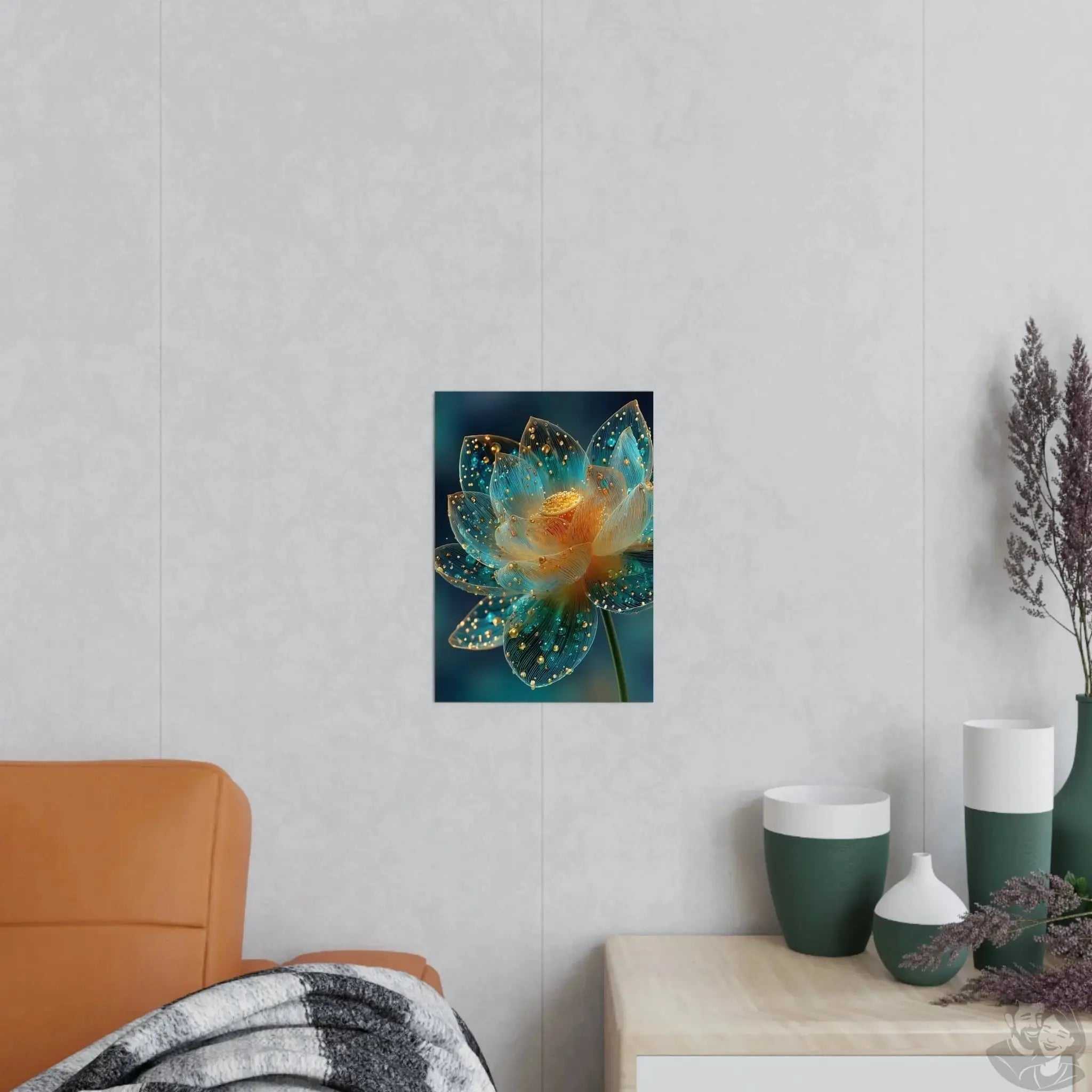 Poster Lotusblüte aus Glas merchOne
