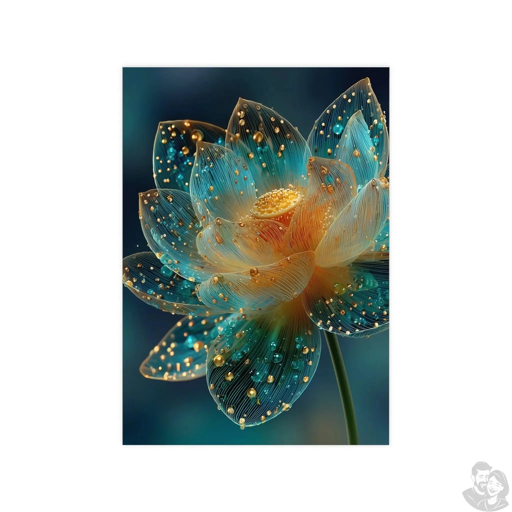 Poster Lotusblüte aus Glas merchOne
